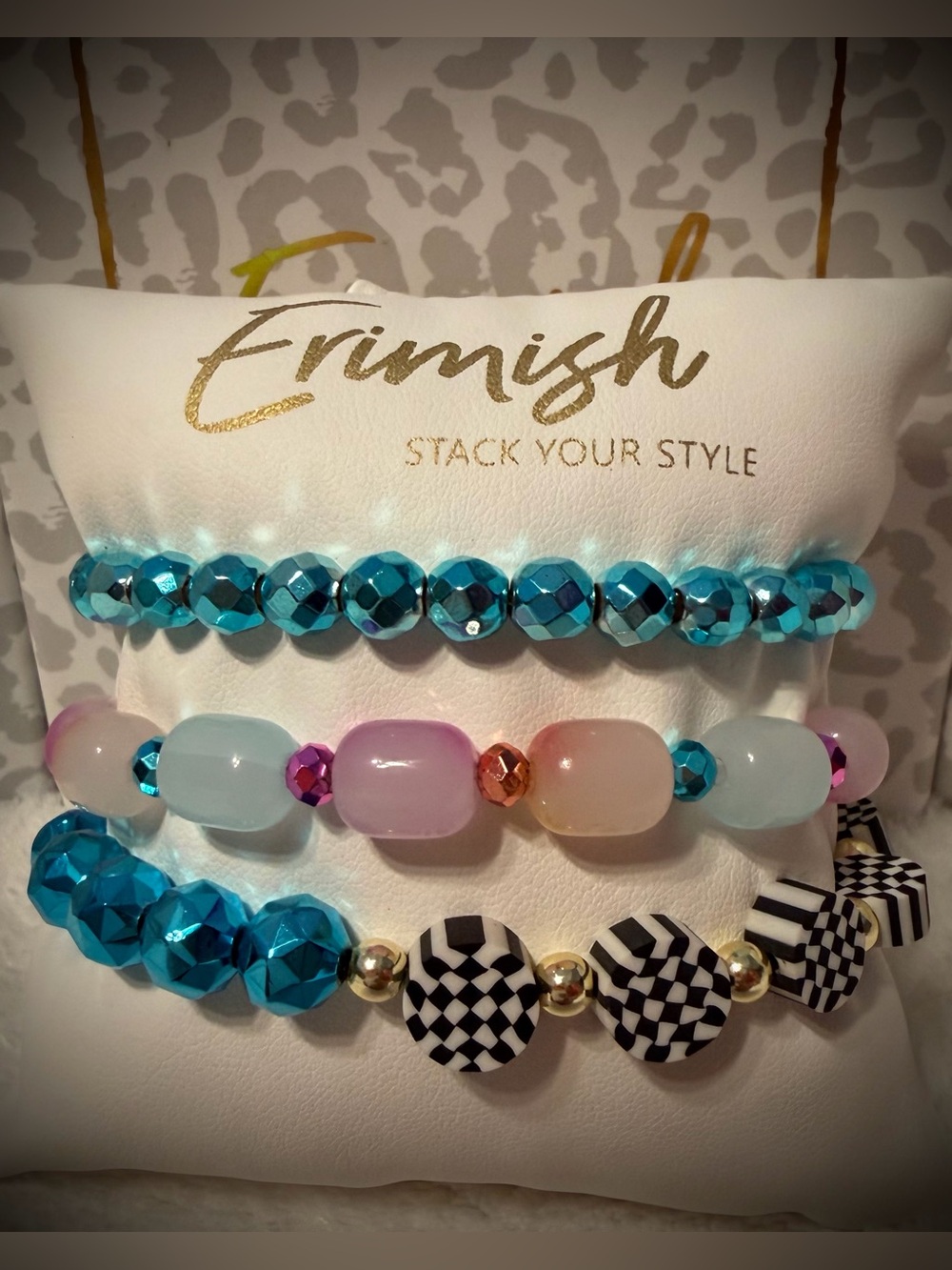 New ERIMISH Bracelets 3 Pc Stack - Multi - Custom Regular, Kids or Extended